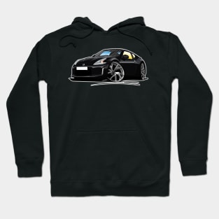 Nissan 370z Black Caricature Car Art Hoodie